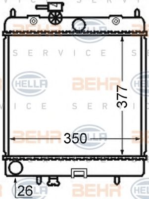 BEHR HELLA SERVICE 8MK 376 726-691 Радиатор, охлаждение двигателя для NISSAN (Ниссан) BEHR HELLA SERVICE 8MK 376 726-691 Радиатор, охлаждение двигателя для NISSAN (Ниссан)