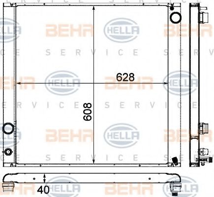 BEHR HELLA SERVICE 8MK 376 727-521 Радиатор, охлаждение двигателя для LAND ROVER RANGE ROVER III (Ленд ровер/лэнд ровер Рангэ ровер 3) BEHR HELLA SERVICE 8MK 376 727-521 Радиатор, охлаждение двигателя для LAND ROVER RANGE ROVER III (Ленд ровер/лэнд ровер Рангэ ровер 3)