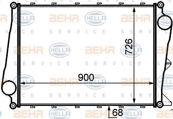 BEHR HELLA SERVICE 8ML 376 727-551 Интеркулер 