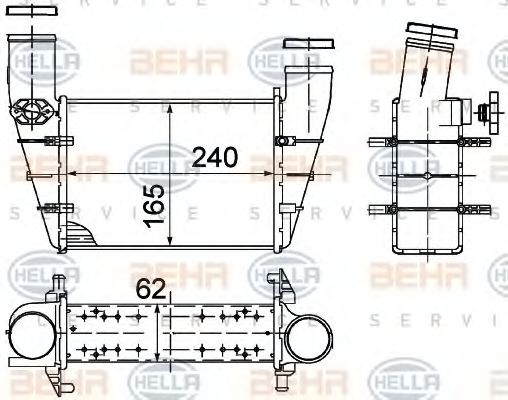 BEHR HELLA SERVICE 8ML 376 727-581 Интеркулер 