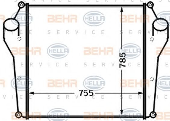 BEHR HELLA SERVICE 8ML 376 727-591 Интеркулер 