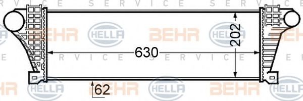 BEHR HELLA SERVICE 8ML 376 727-601 Интеркулер 