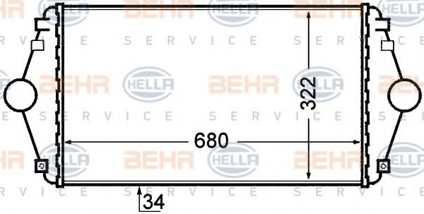 BEHR HELLA SERVICE 8ML 376 727-641 Интеркулер 