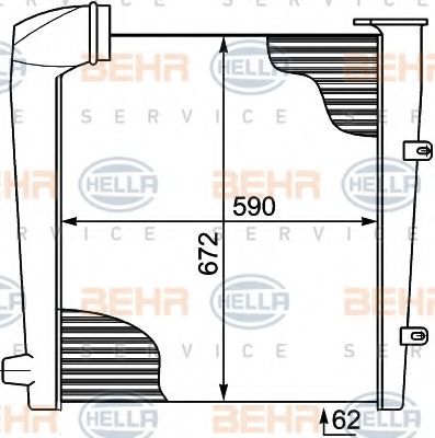 BEHR HELLA SERVICE 8ML 376 727-651 Интеркулер 