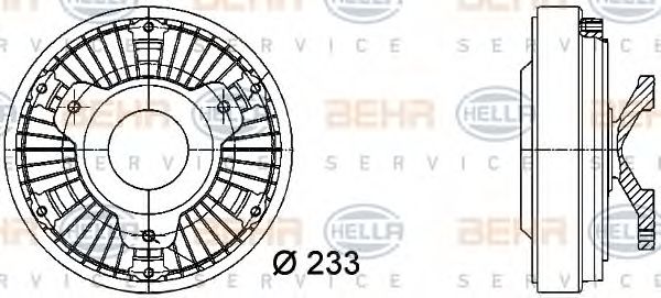 BEHR HELLA SERVICE 8MV 376 728-401 Сцепление, вентилятор радиатора для MERCEDES-BENZ ACTROS MP2 / MP3 (Мэрcэдэс-бэнз Аcтрос мп2 / мп3) BEHR HELLA SERVICE 8MV 376 728-401 Сцепление, вентилятор радиатора для MERCEDES-BENZ ACTROS MP2 / MP3 (Мэрcэдэс-бэнз Аcтрос мп2 / мп3)