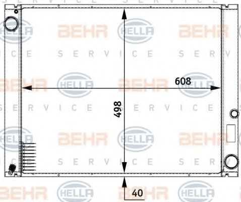 BEHR HELLA SERVICE 8MK 376 729-511 Радиатор, охлаждение двигателя 