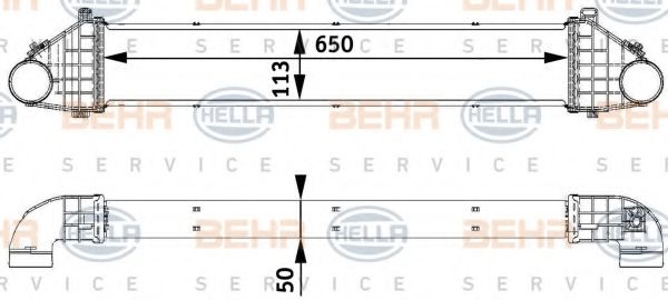 BEHR HELLA SERVICE 8ML 376 729-541 Интеркулер 