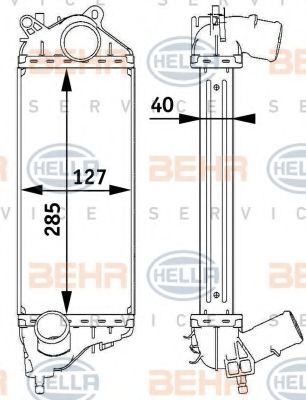 BEHR HELLA SERVICE 8ML 376 729-551 Интеркулер 
