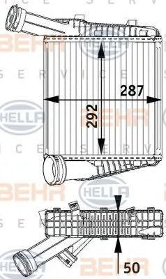 BEHR HELLA SERVICE 8ML 376 729-571 Интеркулер 