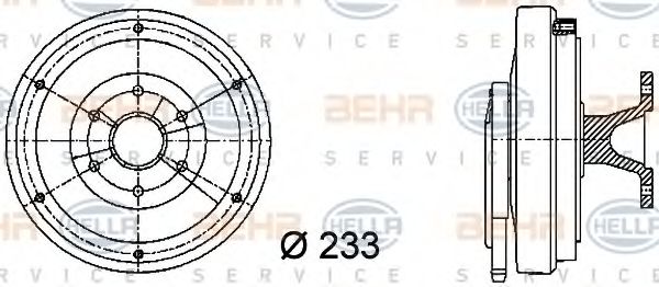 BEHR HELLA SERVICE 8MV 376 730-011 Сцепление, вентилятор радиатора для RENAULT TRUCKS MAGNUM (Рено трак Магнум) BEHR HELLA SERVICE 8MV 376 730-011 Сцепление, вентилятор радиатора для RENAULT TRUCKS MAGNUM (Рено трак Магнум)