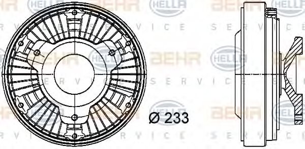 BEHR HELLA SERVICE 8MV 376 730-061 Сцепление, вентилятор радиатора для MERCEDES-BENZ ACTROS MP2 / MP3 (Мэрcэдэс-бэнз Аcтрос мп2 / мп3) BEHR HELLA SERVICE 8MV 376 730-061 Сцепление, вентилятор радиатора для MERCEDES-BENZ ACTROS MP2 / MP3 (Мэрcэдэс-бэнз Аcтрос мп2 / мп3)