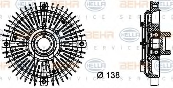 BEHR HELLA SERVICE 8MV 376 732-021 Сцепление, вентилятор радиатора для VOLKSWAGEN (Фольксваген) BEHR HELLA SERVICE 8MV 376 732-021 Сцепление, вентилятор радиатора для VOLKSWAGEN (Фольксваген)