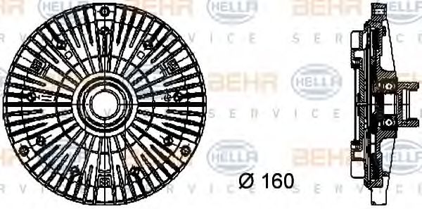 BEHR HELLA SERVICE 8MV 376 732-101 Сцепление, вентилятор радиатора для BMW 7 (Бмв 7) BEHR HELLA SERVICE 8MV 376 732-101 Сцепление, вентилятор радиатора для BMW 7 (Бмв 7)