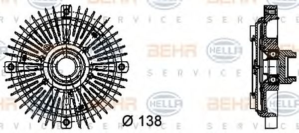 BEHR HELLA SERVICE 8MV 376 732-231 Сцепление, вентилятор радиатора для BMW 3 (Бмв 3) BEHR HELLA SERVICE 8MV 376 732-231 Сцепление, вентилятор радиатора для BMW 3 (Бмв 3)