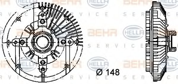 BEHR HELLA SERVICE 8MV 376 732-321 Сцепление, вентилятор радиатора для BMW 7 (Бмв 7) BEHR HELLA SERVICE 8MV 376 732-321 Сцепление, вентилятор радиатора для BMW 7 (Бмв 7)