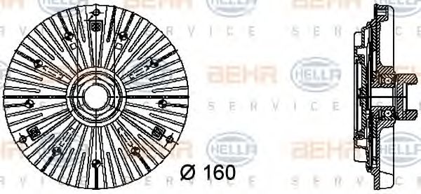 BEHR HELLA SERVICE 8MV 376 732-401 Сцепление, вентилятор радиатора для BMW 5 (Бмв 5) BEHR HELLA SERVICE 8MV 376 732-401 Сцепление, вентилятор радиатора для BMW 5 (Бмв 5)