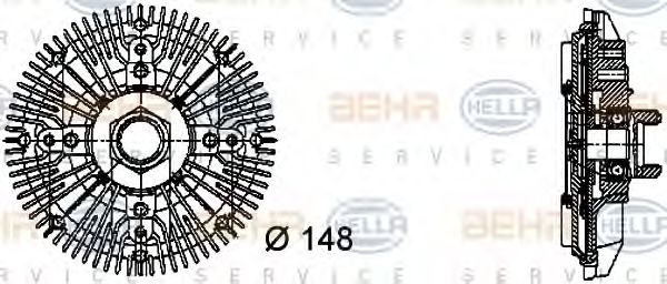 BEHR HELLA SERVICE 8MV 376 732-411 Сцепление, вентилятор радиатора для NISSAN CABSTAR E (Ниссан Cабстар э) BEHR HELLA SERVICE 8MV 376 732-411 Сцепление, вентилятор радиатора для NISSAN CABSTAR E (Ниссан Cабстар э)