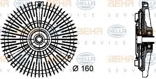 BEHR HELLA SERVICE 8MV 376 732-451 Сцепление, вентилятор радиатора для SSANGYONG (Сан-янг/санянг) BEHR HELLA SERVICE 8MV 376 732-451 Сцепление, вентилятор радиатора для SSANGYONG (Сан-янг/санянг)