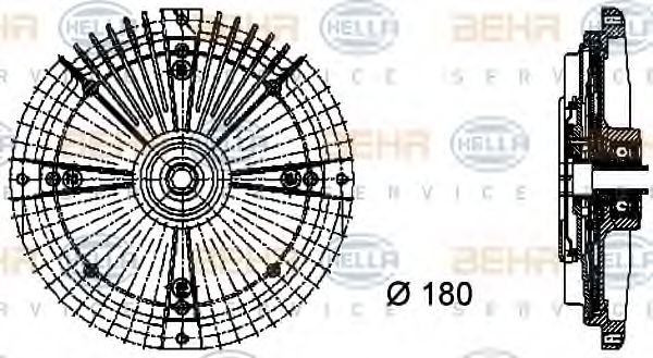 BEHR HELLA SERVICE 8MV 376 732-461 Сцепление, вентилятор радиатора для SSANGYONG (Сан-янг/санянг) BEHR HELLA SERVICE 8MV 376 732-461 Сцепление, вентилятор радиатора для SSANGYONG (Сан-янг/санянг)