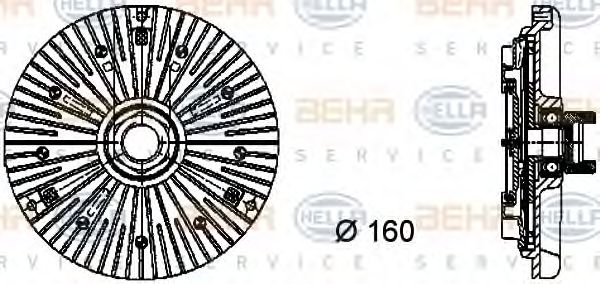 BEHR HELLA SERVICE 8MV 376 733-001 Сцепление, вентилятор радиатора для BMW 7 (Бмв 7) BEHR HELLA SERVICE 8MV 376 733-001 Сцепление, вентилятор радиатора для BMW 7 (Бмв 7)