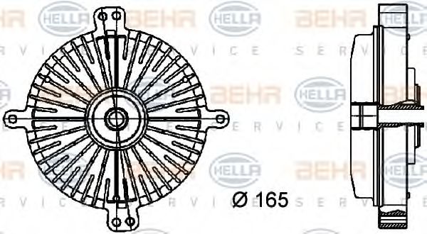 BEHR HELLA SERVICE 8MV 376 733-041 Сцепление, вентилятор радиатора для MERCEDES-BENZ CL-CLASS (Мэрcэдэс-бэнз Cл-cласс) BEHR HELLA SERVICE 8MV 376 733-041 Сцепление, вентилятор радиатора для MERCEDES-BENZ CL-CLASS (Мэрcэдэс-бэнз Cл-cласс)