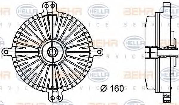 BEHR HELLA SERVICE 8MV 376 733-061 Сцепление, вентилятор радиатора для MERCEDES-BENZ CL-CLASS (Мэрcэдэс-бэнз Cл-cласс) BEHR HELLA SERVICE 8MV 376 733-061 Сцепление, вентилятор радиатора для MERCEDES-BENZ CL-CLASS (Мэрcэдэс-бэнз Cл-cласс)