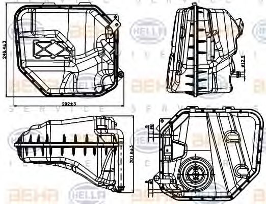 BEHR HELLA SERVICE 8MA 376 737-201 Компенсационный бак, охлаждающая жидкость для AUDI Q7 (Ауди Кью 7) BEHR HELLA SERVICE 8MA 376 737-201 Компенсационный бак, охлаждающая жидкость для AUDI Q7 (Ауди Кью 7)