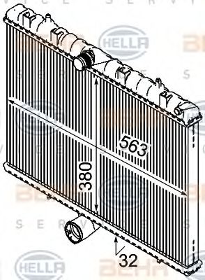 BEHR HELLA SERVICE 8MK 376 745-131 Радиатор, охлаждение двигателя для CITROëN (Cитроëн) BEHR HELLA SERVICE 8MK 376 745-131 Радиатор, охлаждение двигателя для CITROëN (Cитроëн)