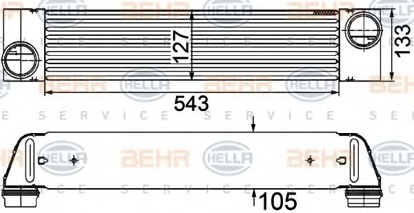 BEHR HELLA SERVICE 8ML 376 746-501 Интеркулер 