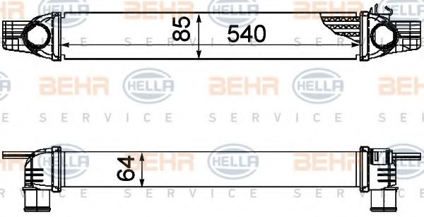 BEHR HELLA SERVICE 8ML 376 746-531 Интеркулер 