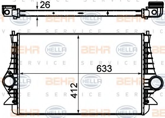 BEHR HELLA SERVICE 8ML 376 746-574 Интеркулер 