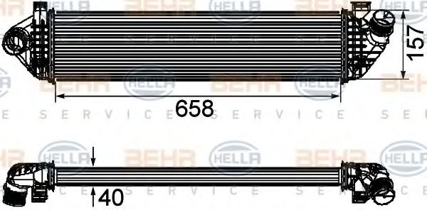 BEHR HELLA SERVICE 8ML 376 746-581 Интеркулер 
