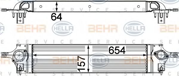 BEHR HELLA SERVICE 8ML 376 746-601 Интеркулер 