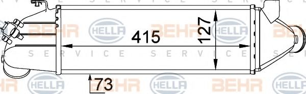BEHR HELLA SERVICE 8ML 376 746-631 Интеркулер 