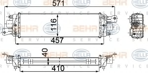 BEHR HELLA SERVICE 8ML 376 746-671 Интеркулер 