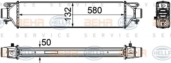 BEHR HELLA SERVICE 8ML 376 746-691 Интеркулер 
