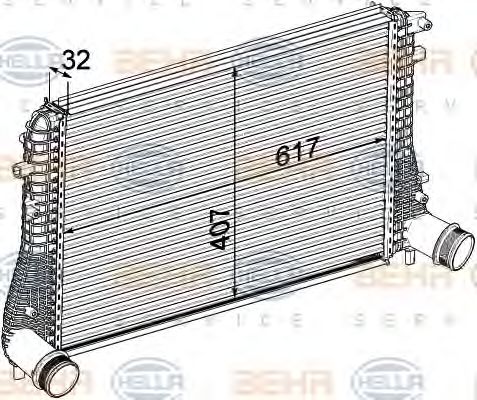BEHR HELLA SERVICE 8ML 376 746-721 Интеркулер для VOLKSWAGEN SCIROCCO (Фольксваген Сcироccо) BEHR HELLA SERVICE 8ML 376 746-721 Интеркулер для VOLKSWAGEN SCIROCCO (Фольксваген Сcироccо)