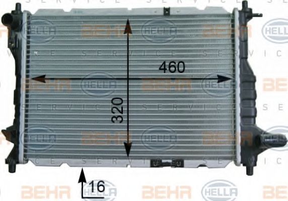 BEHR HELLA SERVICE 8MK 376 748-721 Радиатор, охлаждение двигателя 