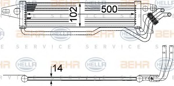 BEHR HELLA SERVICE 8MK 376 749-811 Радиатор, охлаждение двигателя 