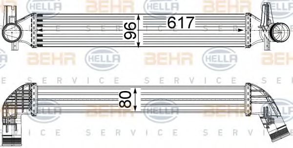 BEHR HELLA SERVICE 8ML 376 749-831 Интеркулер 
