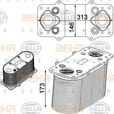 BEHR HELLA SERVICE 8ML 376 750-511 Интеркулер 