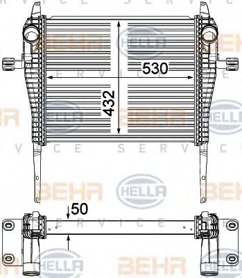 BEHR HELLA SERVICE 8ML 376 751-271 Интеркулер 