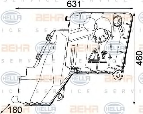BEHR HELLA SERVICE 8MA 376 753-791 Компенсационный бак, охлаждающая жидкость для IVECO TRAKKER (Ивеко Траккэр) BEHR HELLA SERVICE 8MA 376 753-791 Компенсационный бак, охлаждающая жидкость для IVECO TRAKKER (Ивеко Траккэр)