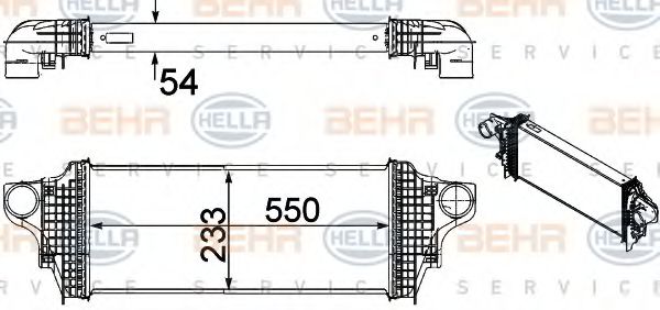 BEHR HELLA SERVICE 8ML 376 754-611 Интеркулер 