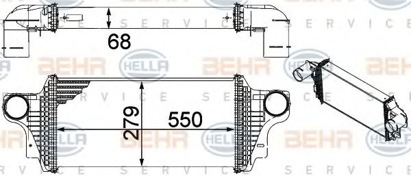 BEHR HELLA SERVICE 8ML 376 754-621 Интеркулер 