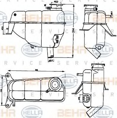 BEHR HELLA SERVICE 8MA 376 755-171 Компенсационный бак, охлаждающая жидкость для MERCEDES-BENZ E-CLASS (Мэрcэдэс-бэнз Е класс) BEHR HELLA SERVICE 8MA 376 755-171 Компенсационный бак, охлаждающая жидкость для MERCEDES-BENZ E-CLASS (Мэрcэдэс-бэнз Е класс)