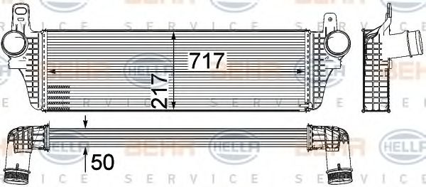 BEHR HELLA SERVICE 8ML 376 755-471 Интеркулер 