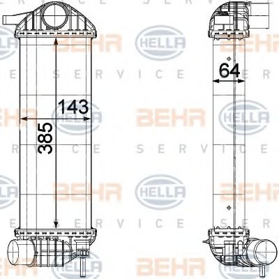 BEHR HELLA SERVICE 8ML 376 755-541 Интеркулер 