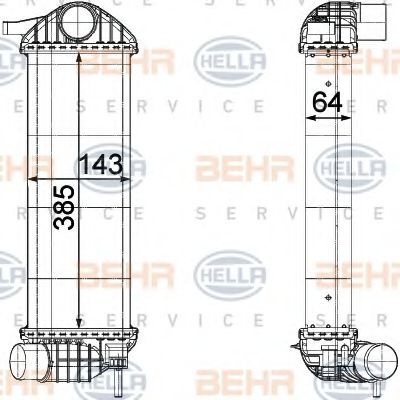 BEHR HELLA SERVICE 8ML 376 755-551 Интеркулер 