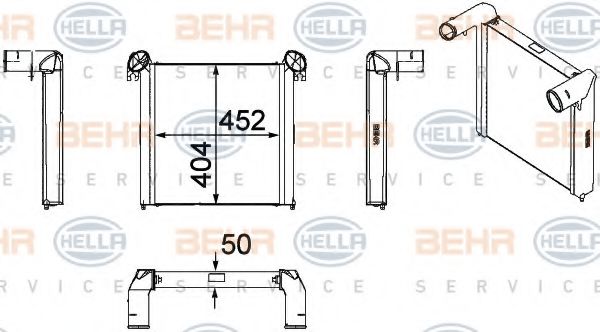 BEHR HELLA SERVICE 8ML 376 756-061 Интеркулер 